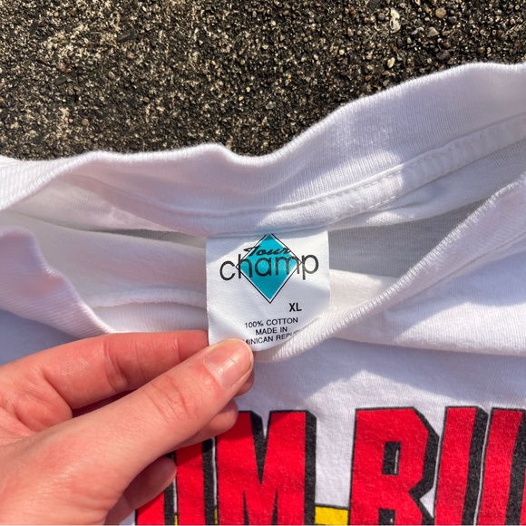 Vintage White and Red Custom Built Racing T-shirt Size XL Used great condition - Picture 3 of 4